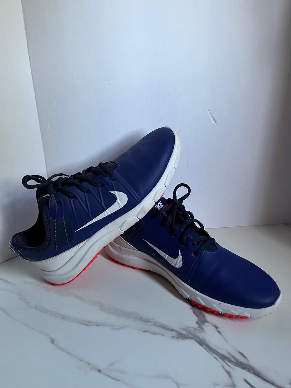 Nike Bella II Spikeless Golf Sneakers Blue/White/Orange Men’s US 10 M